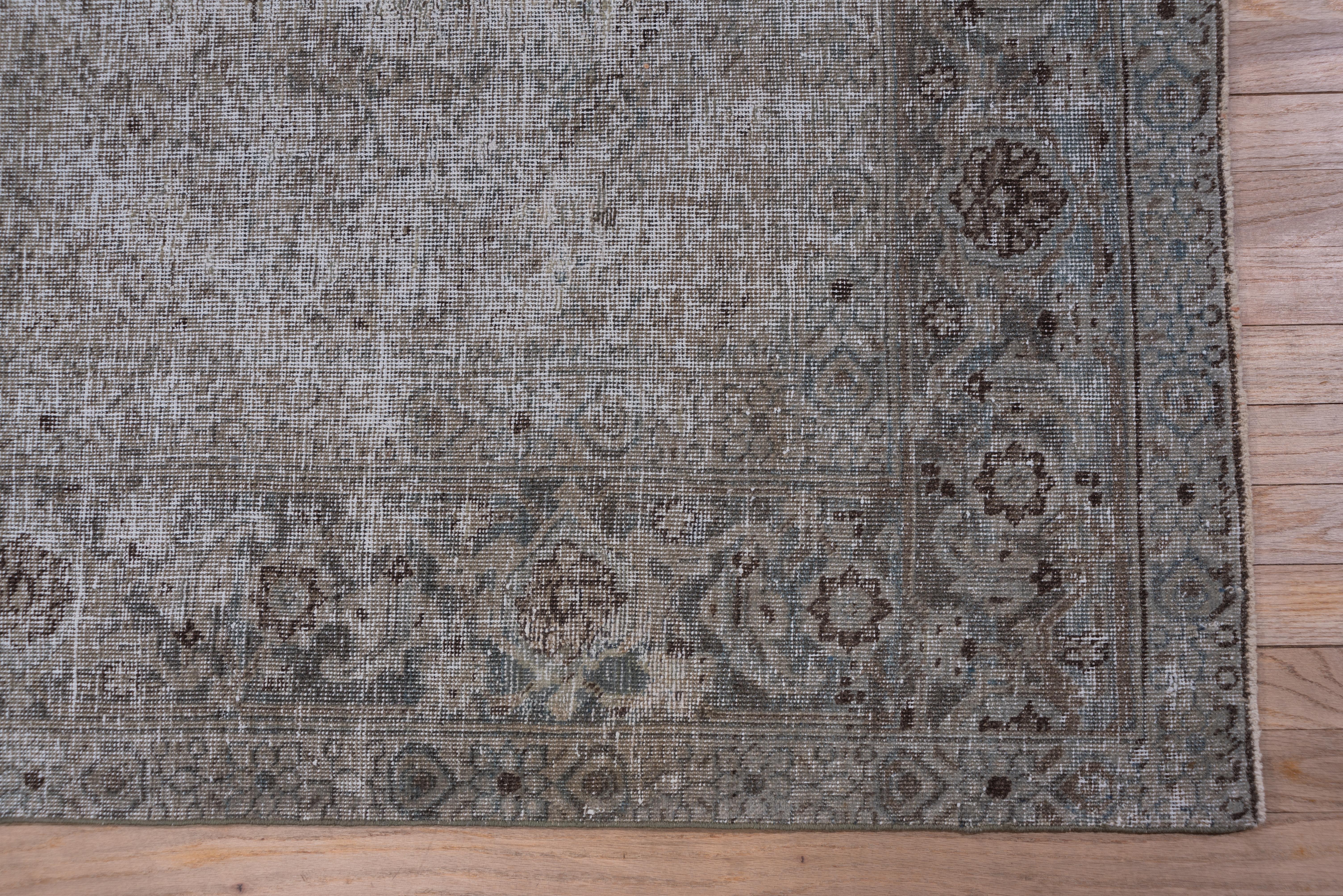 Hand-Knotted Antique Distressed Tabriz Carpet