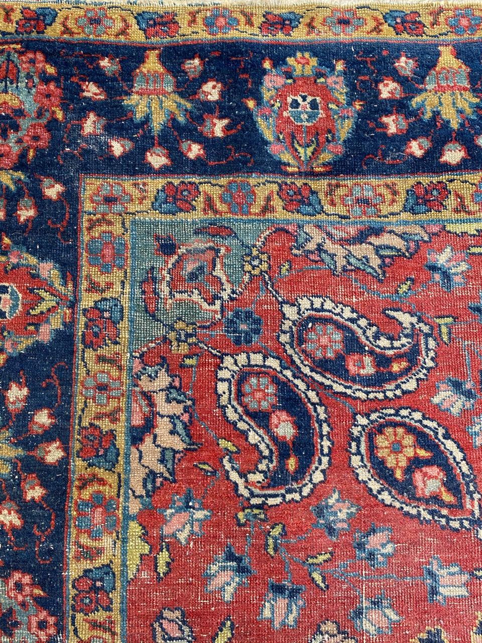 Wool Antique Distressed Tabriz Rug