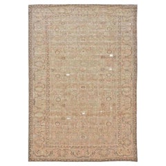 Antique Distressed Traditional Malayer Wool 9x13 Beige & Taupe Handmade Area Rug
