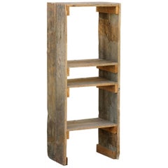 Antique Distressed Wooden Bookcase