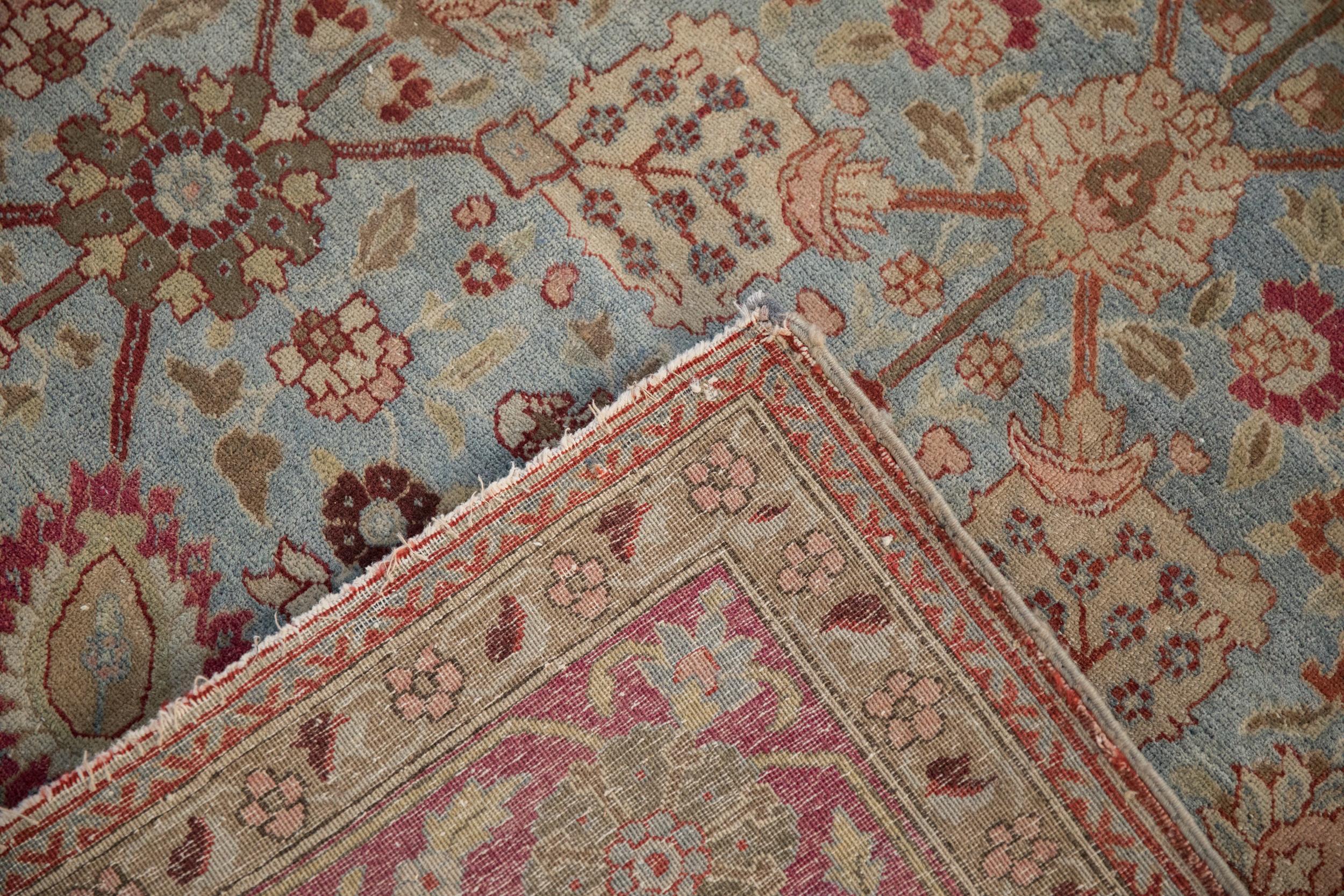 Antique Distressed Yezd Carpet For Sale 4
