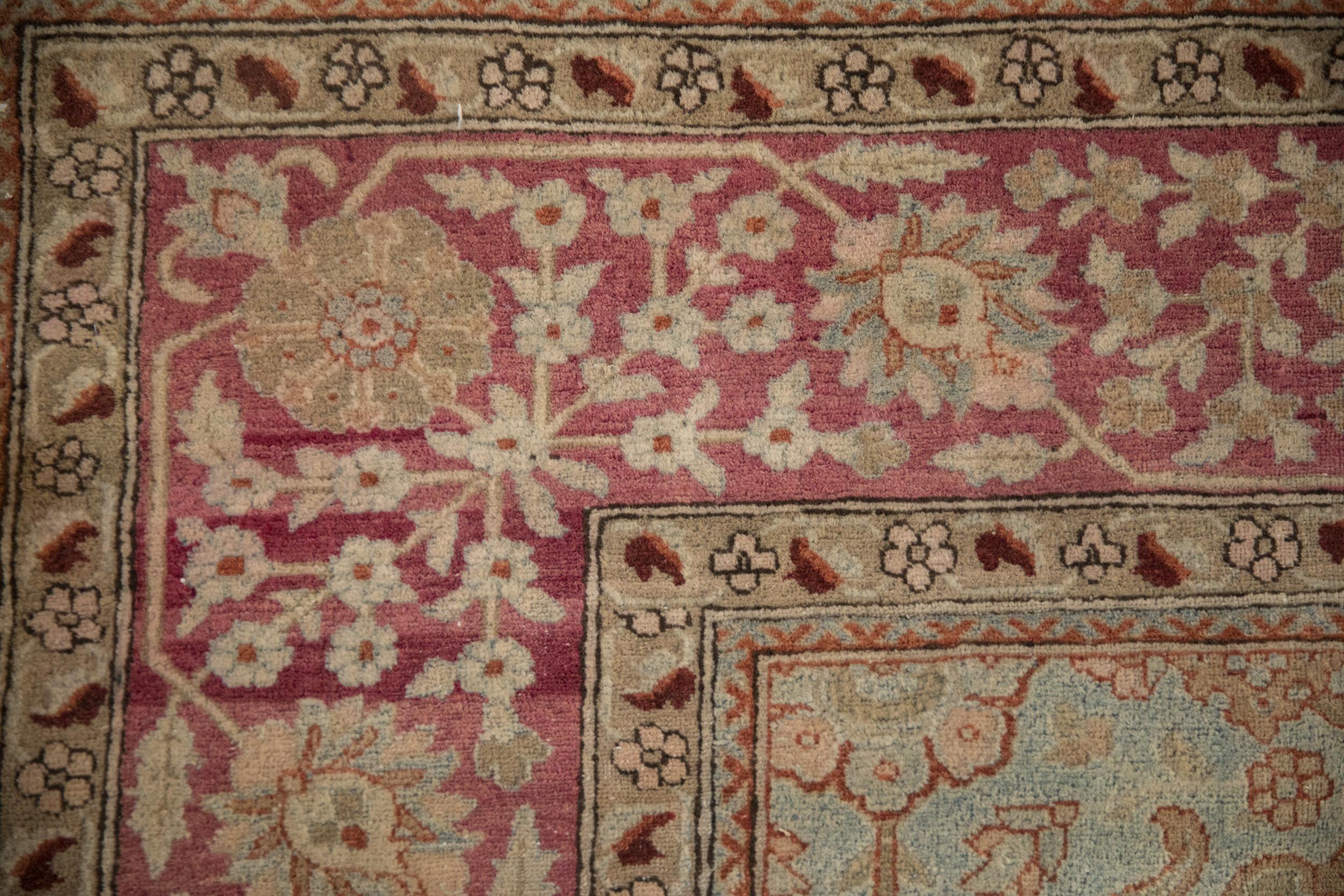 Other Antique Distressed Yezd Carpet For Sale