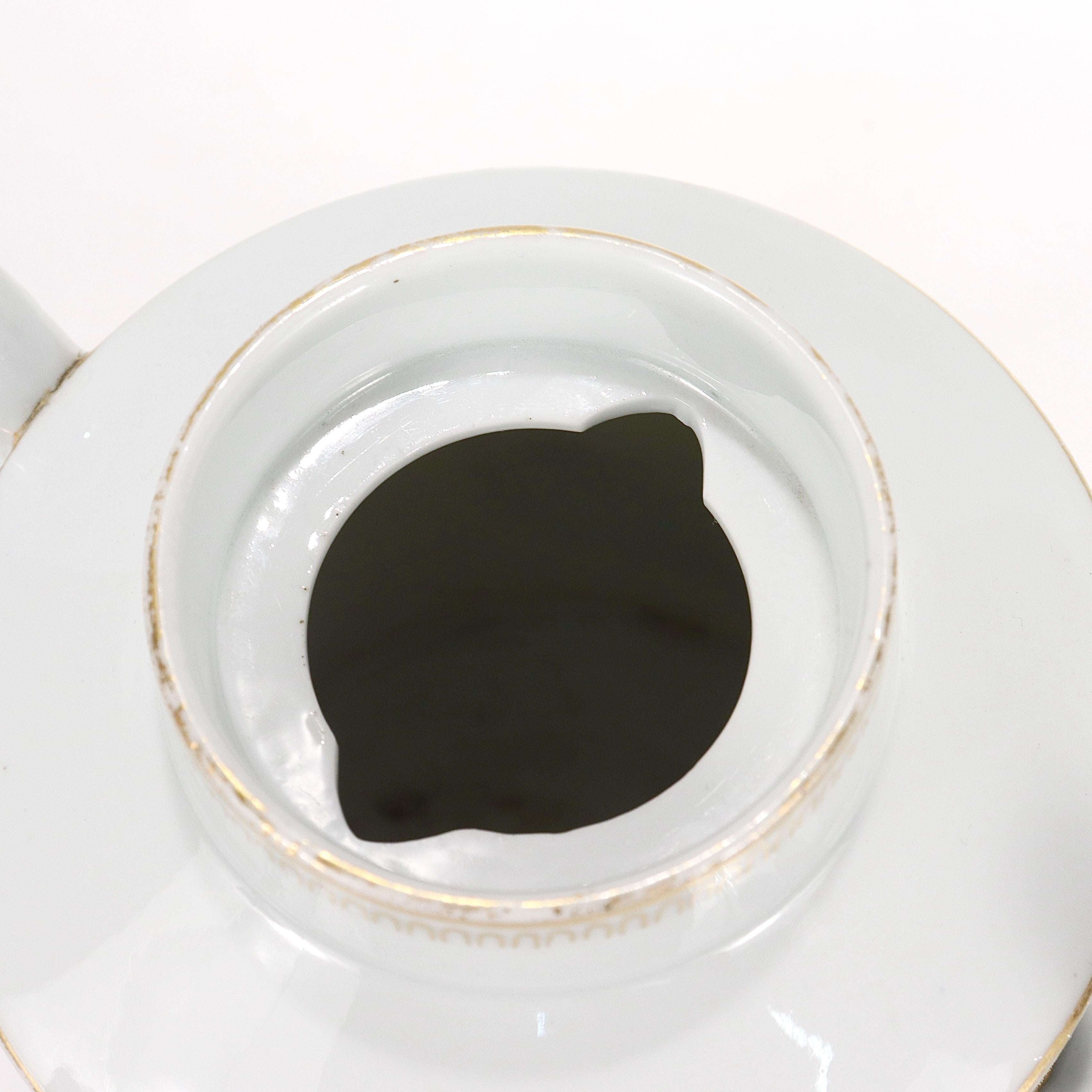 Antique Doccia Porcelain Italian Neoclassical Topographical Teapot For Sale 7