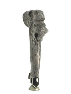 Antique Dog catching Duck Figural Cigar Cutter, Austria, 1900s