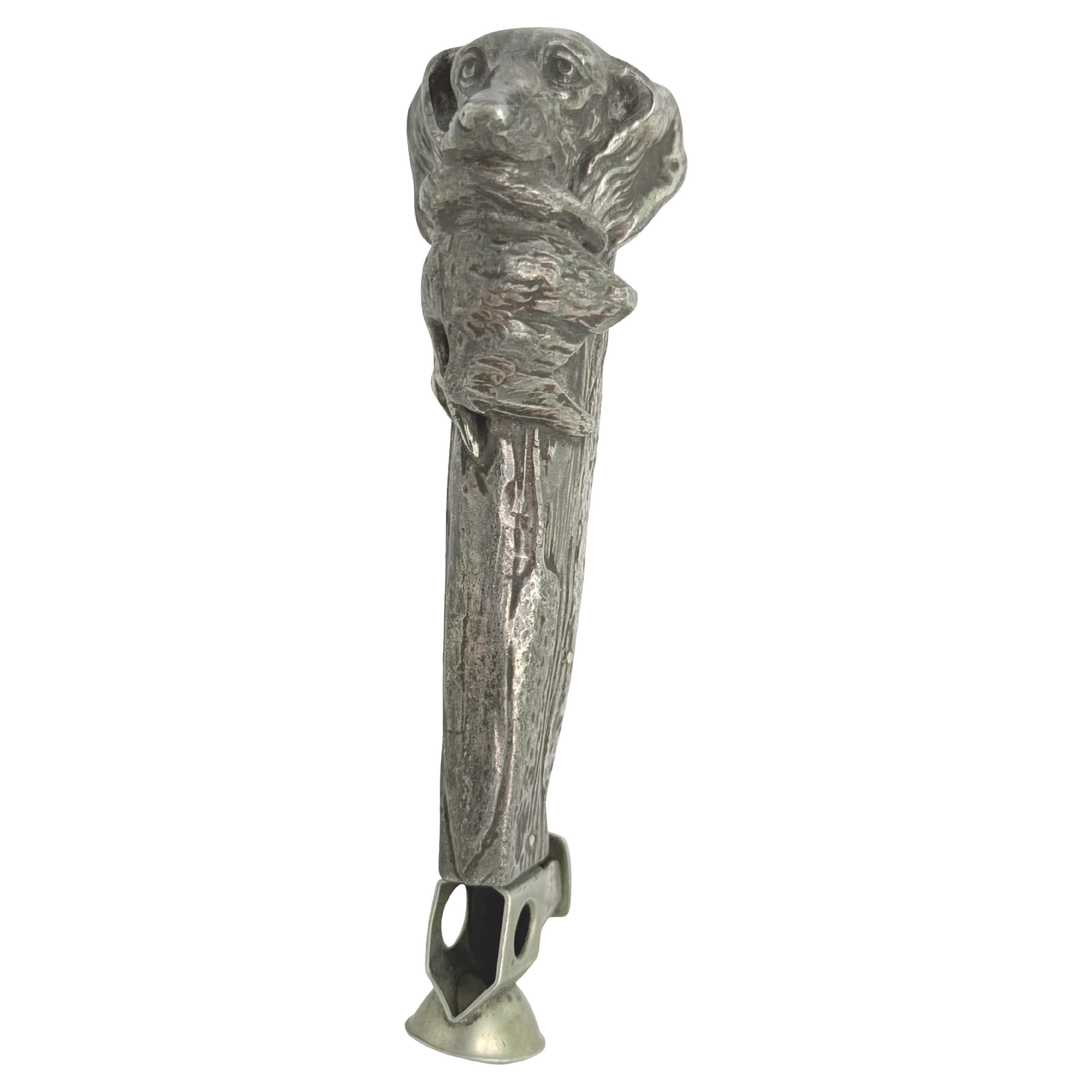 Antique Dog catching Duck Figural Cigar Cutter, Austria, 1900s