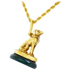 Antique Dog Fob Pendant