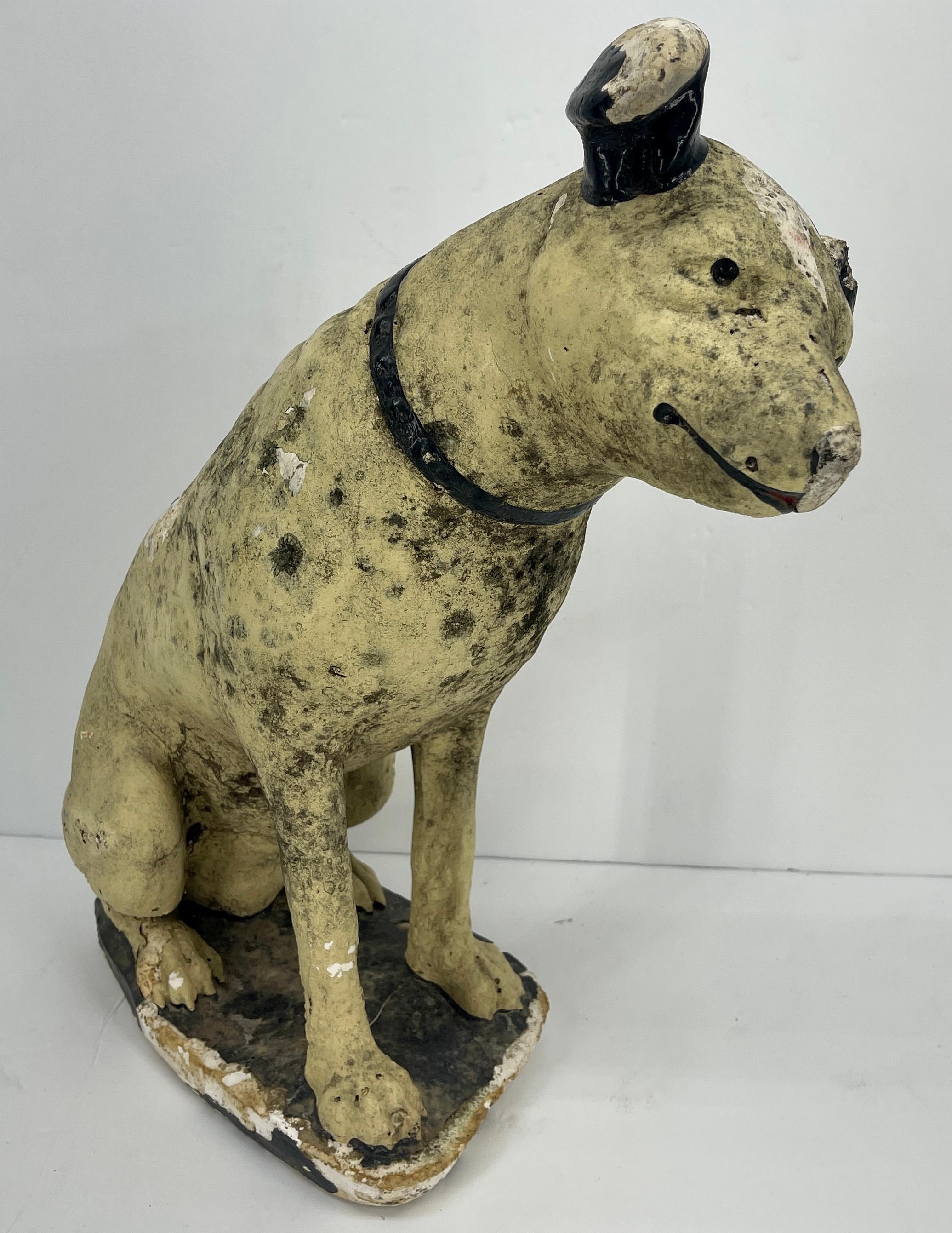 Antique Nipper the Dog has a very interesting history. Famous and adorable, please read on to understand the relevance of Nipper to your personal collection. His Master's Voice (HMV) is a famous trademark in the music and recording industry and was