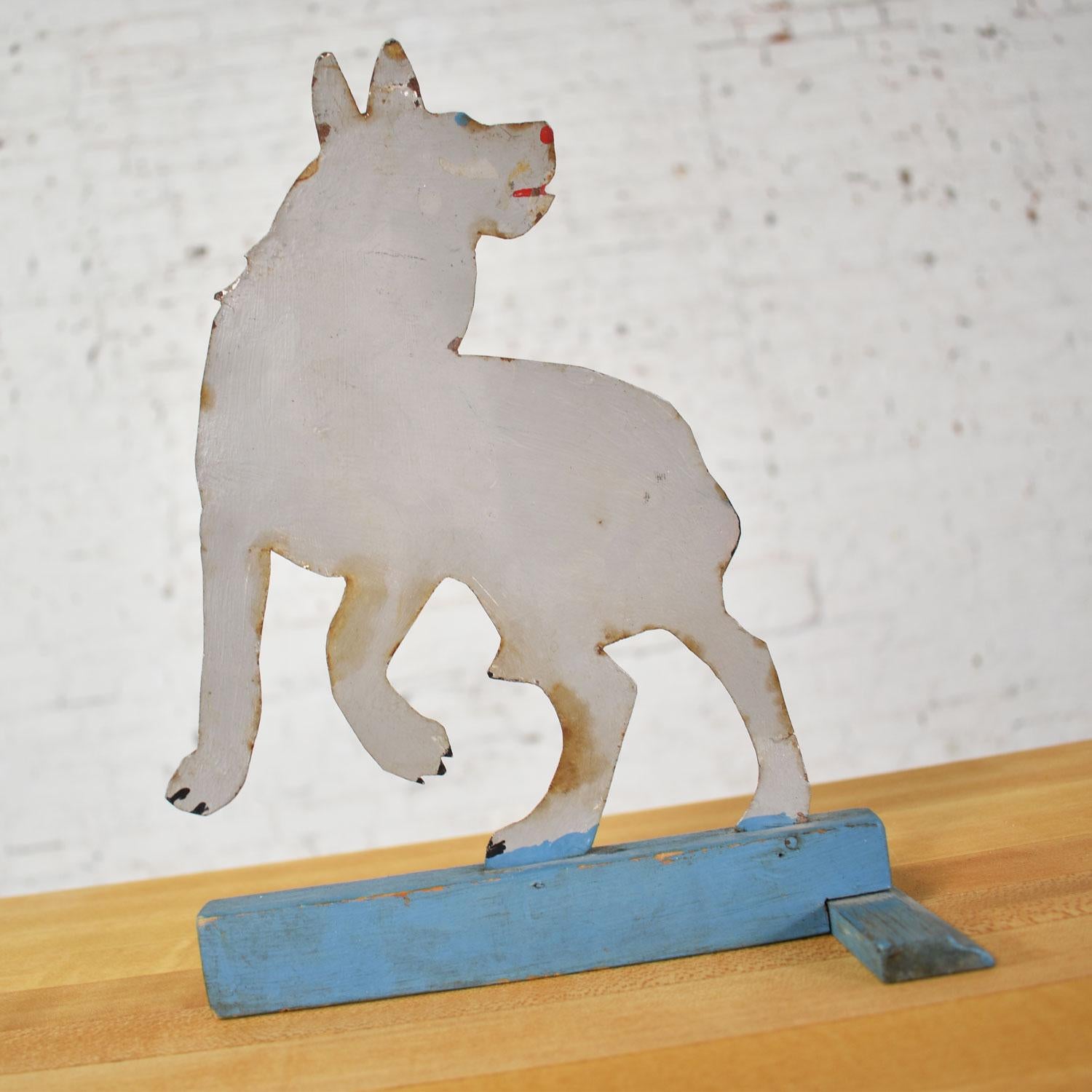 painted wooden dog cutouts
