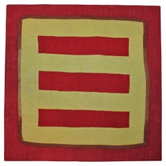 Antique Doll Quilt, Mounted Miniature Bars