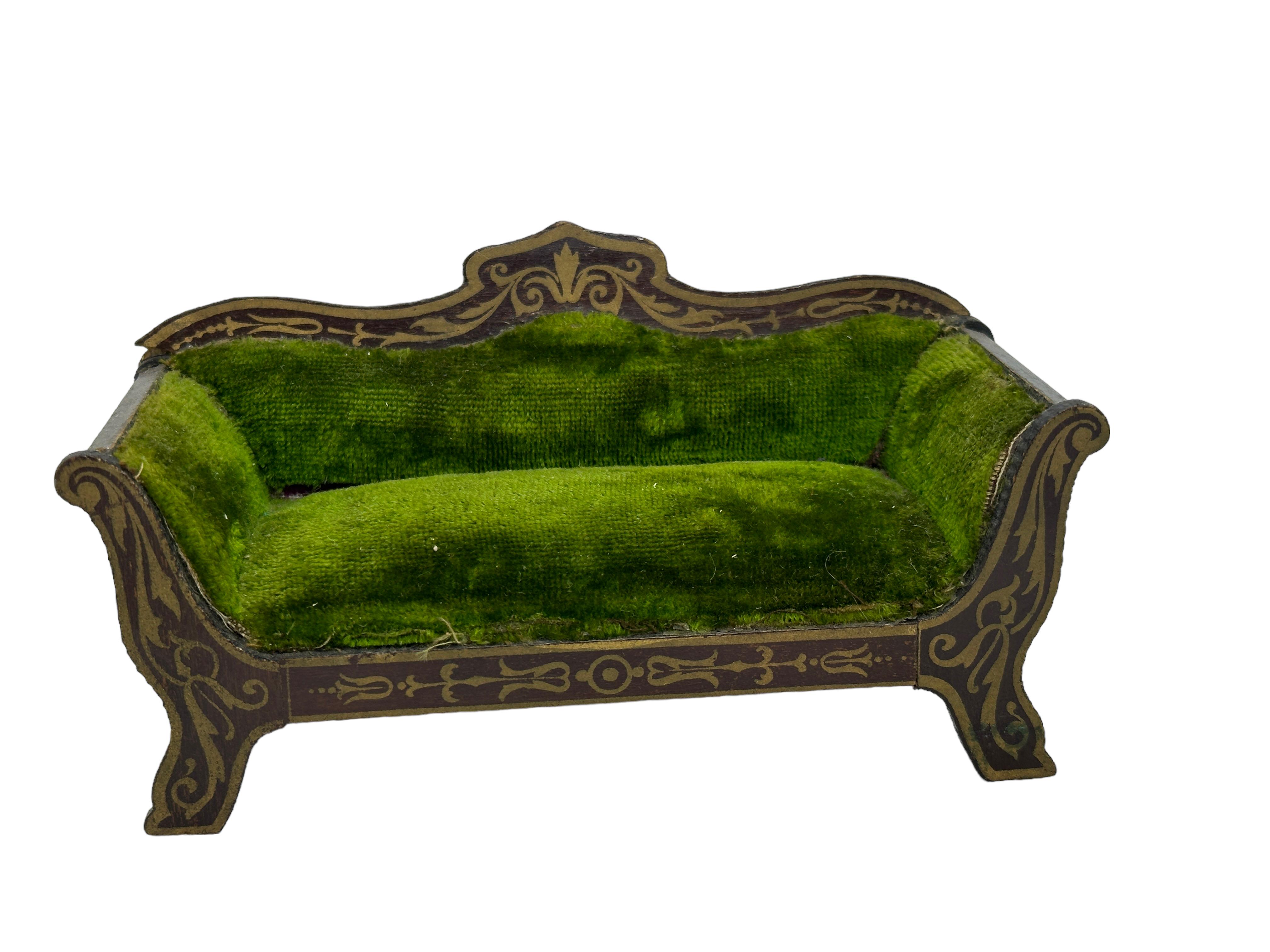 Artisanat Antique canapé Biedermeier Boulle, allemand des années 1860 en vente