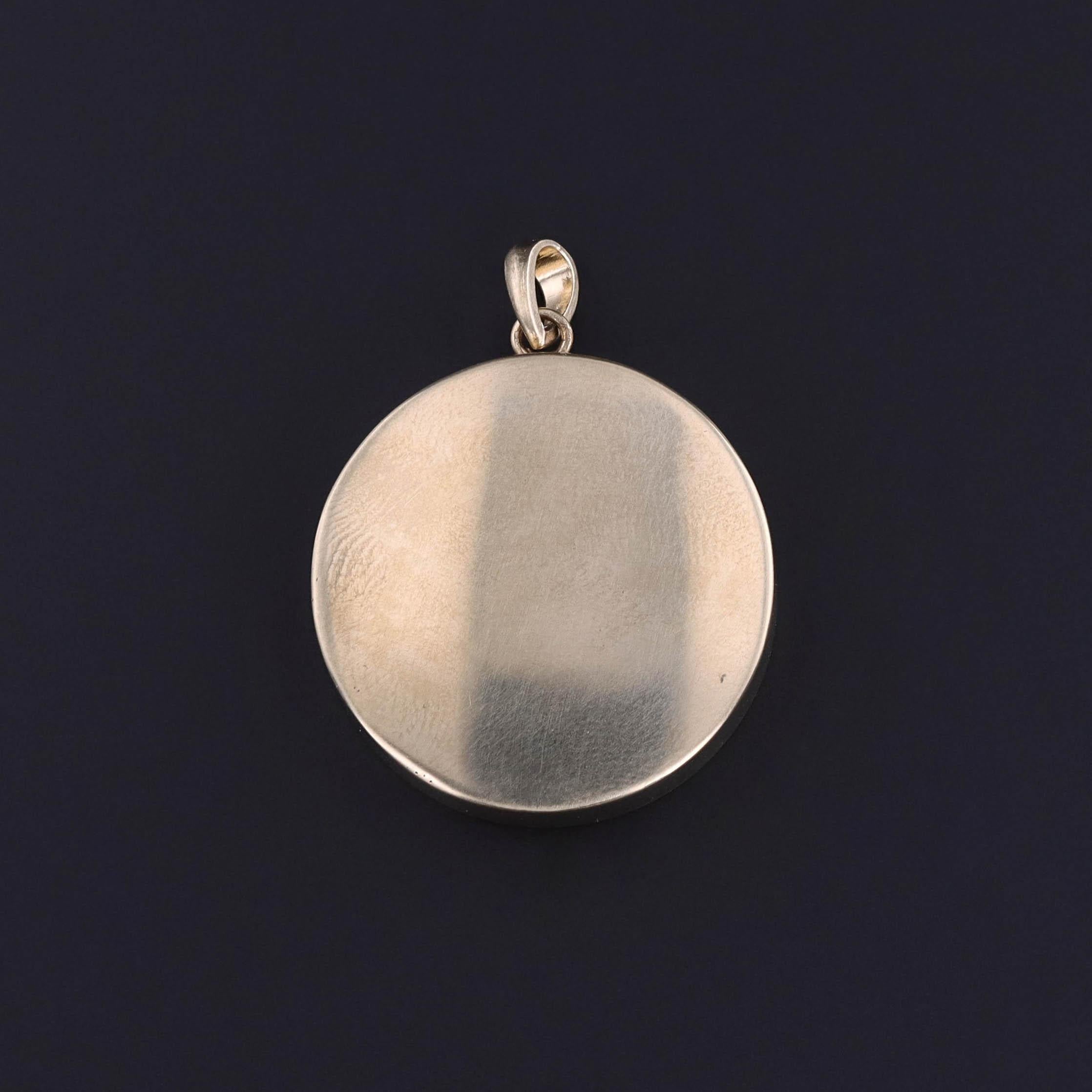 Georgian Antique Dolphin Micromosaic Pendant of 14k Gold For Sale