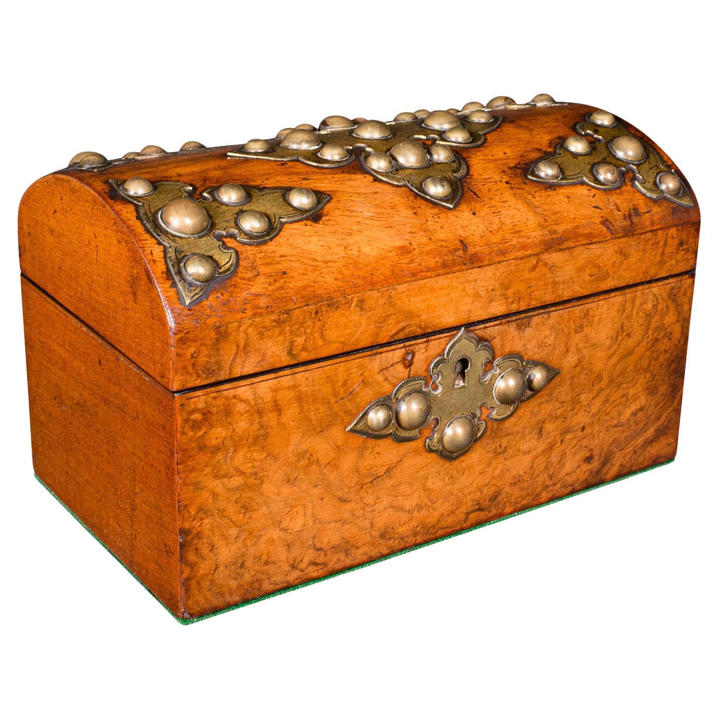 Cuchara de Té Antigua, Cúpula, Inglesa, Nogal, Caja, Sabor Gótico, Victoriana