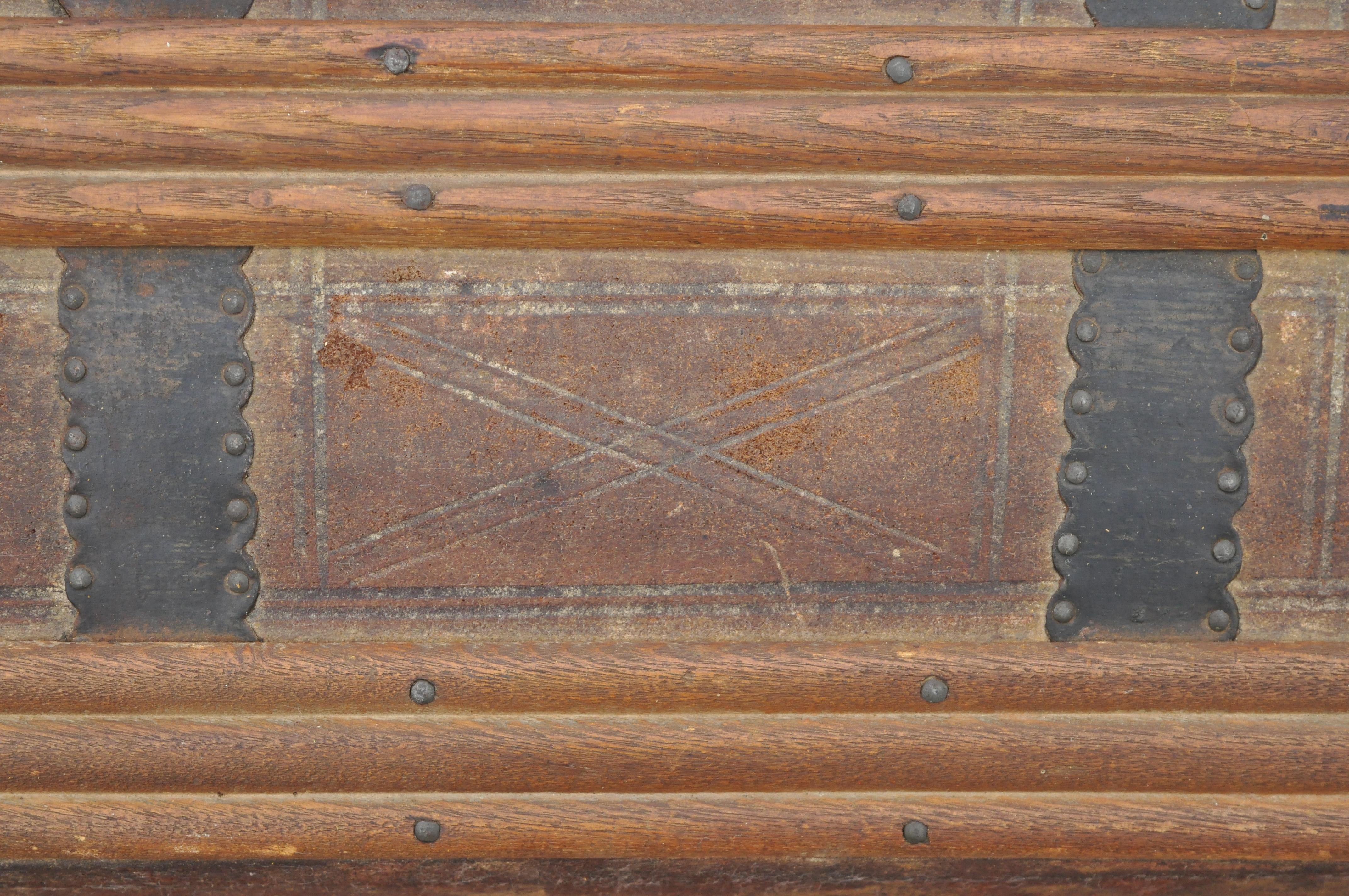 antique metal steamer trunk value