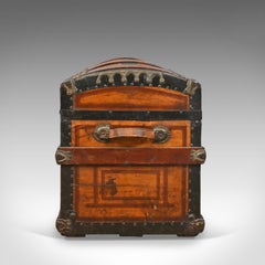 Antique Dome Topped Carriage Chest, English, Victorian, Trunk, 19th Century
