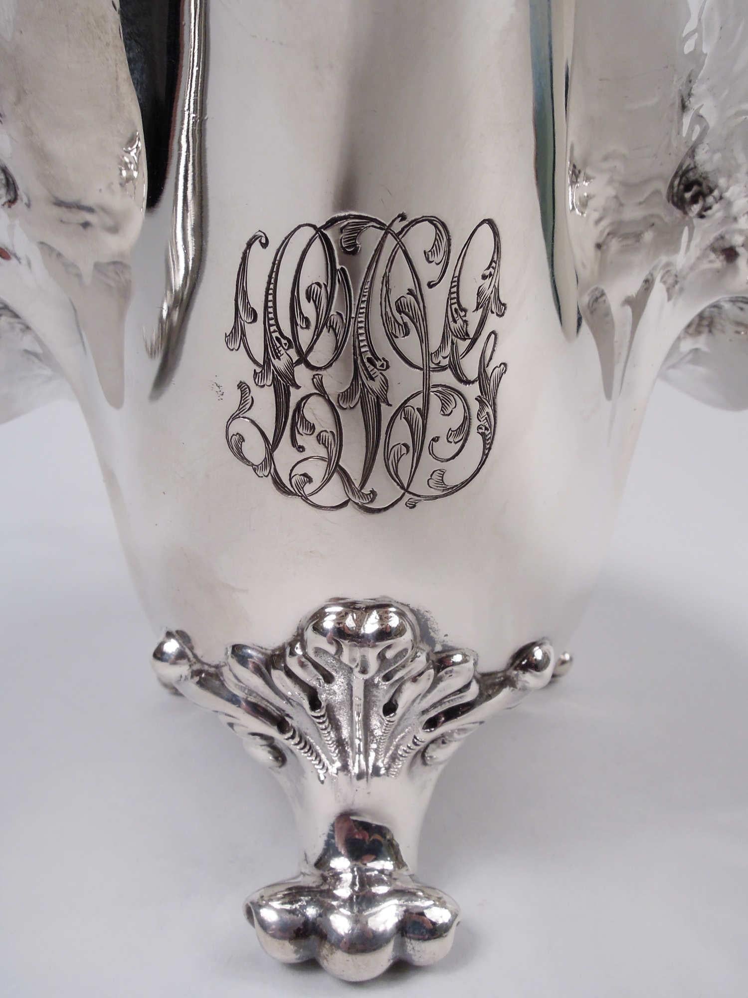 Antigua vasija de plata de ley Dominick & Haff Silver con soporte Plata esterlina en venta