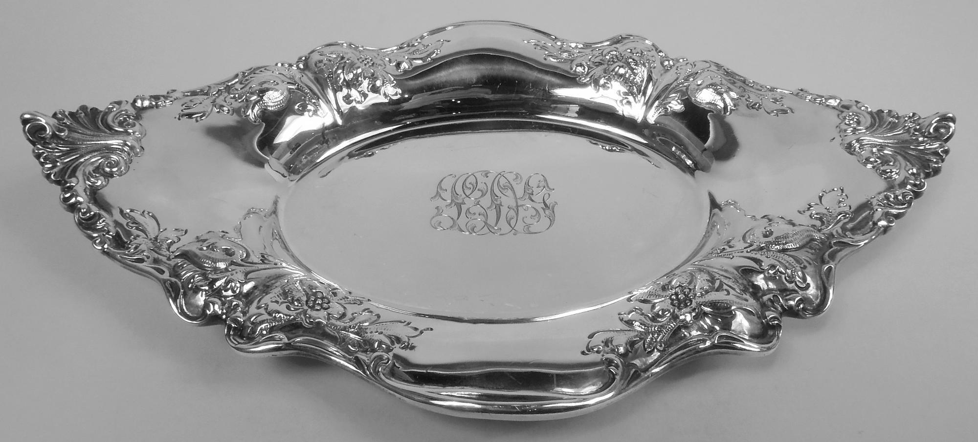 Antique Dominick & Haff Edwardian Sterling Silver Gravy Boat on Stand For Sale 3