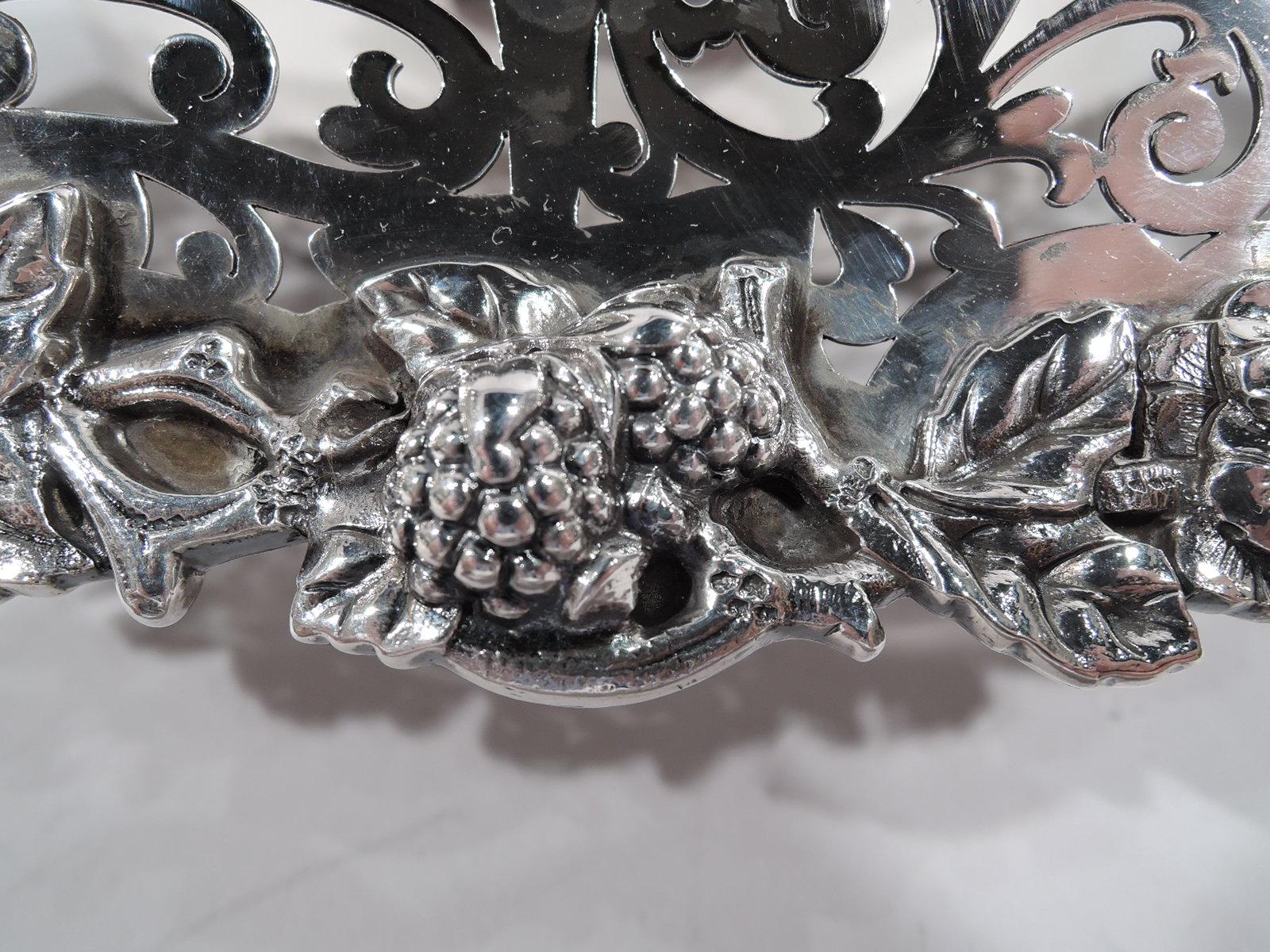 Late 19th Century Antique Dominick & Haff Small Sterling Silver Centerpiece Berry Bowl