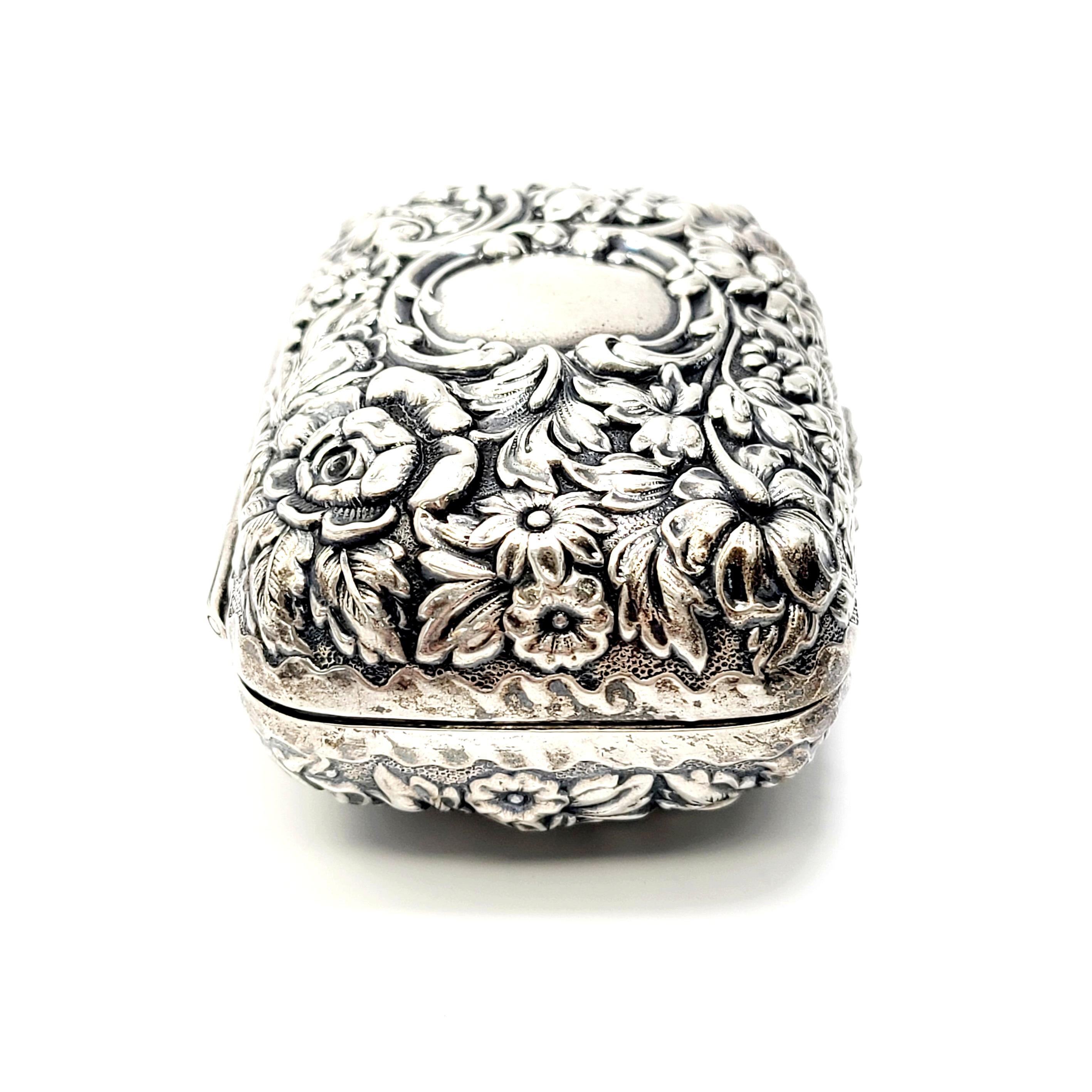 Repoussé Antique Dominick & Haff Sterling Silver Repousse Soap Box