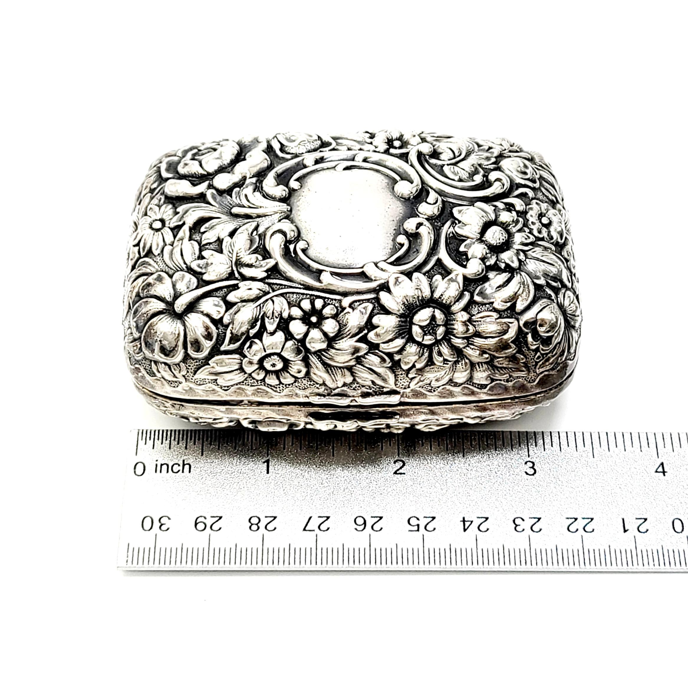 Antique Dominick & Haff Sterling Silver Repousse Soap Box 2