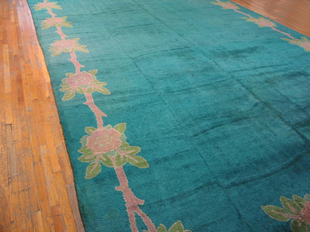 Hand-Knotted Early 20th Century Irish Donegal Arts & Crafts Carpet (12'6