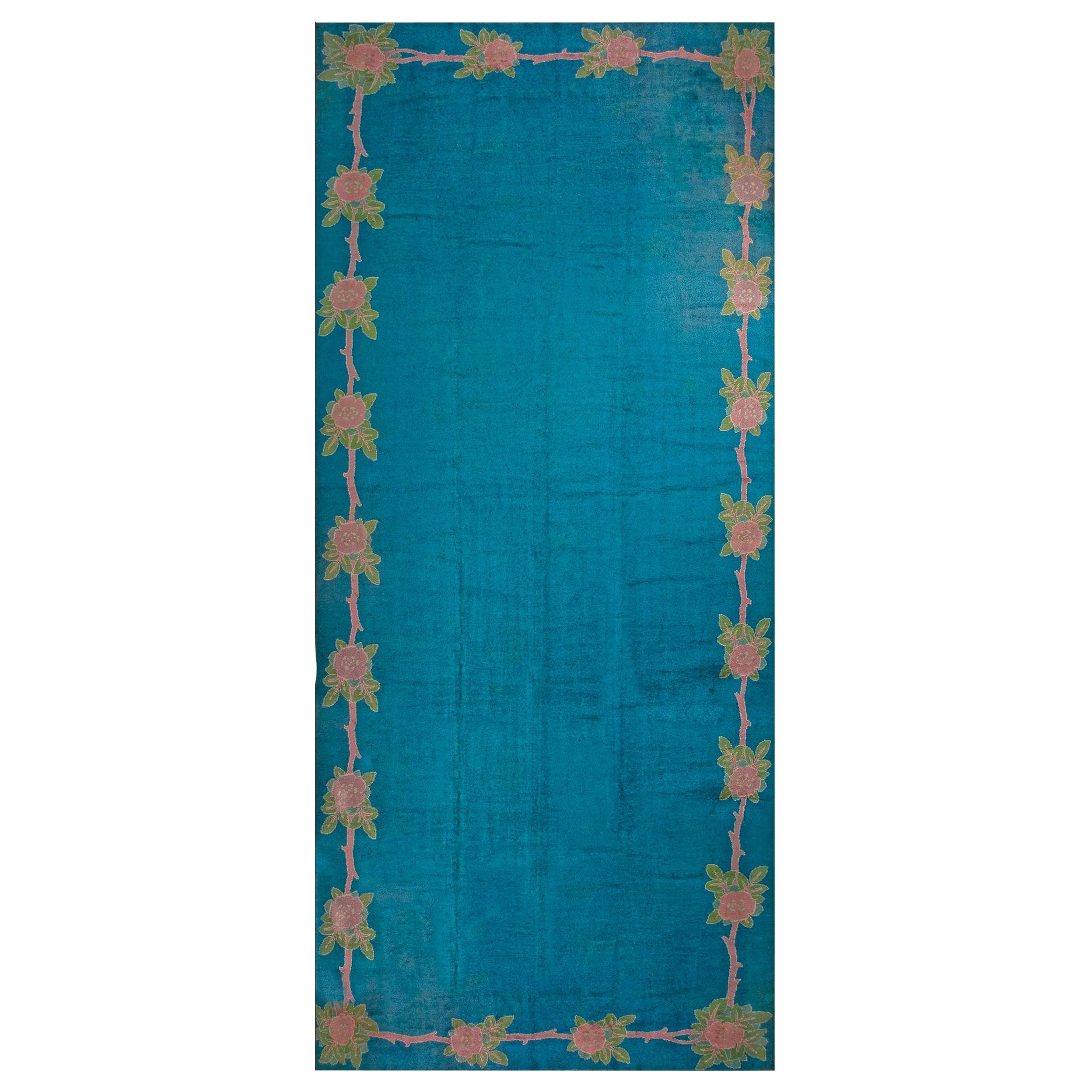 Irischer Donegal Arts & Crafts-Teppich des frühen 20. Jahrhunderts (12'6 Zoll x 25'2 Zoll)-381 x 767)