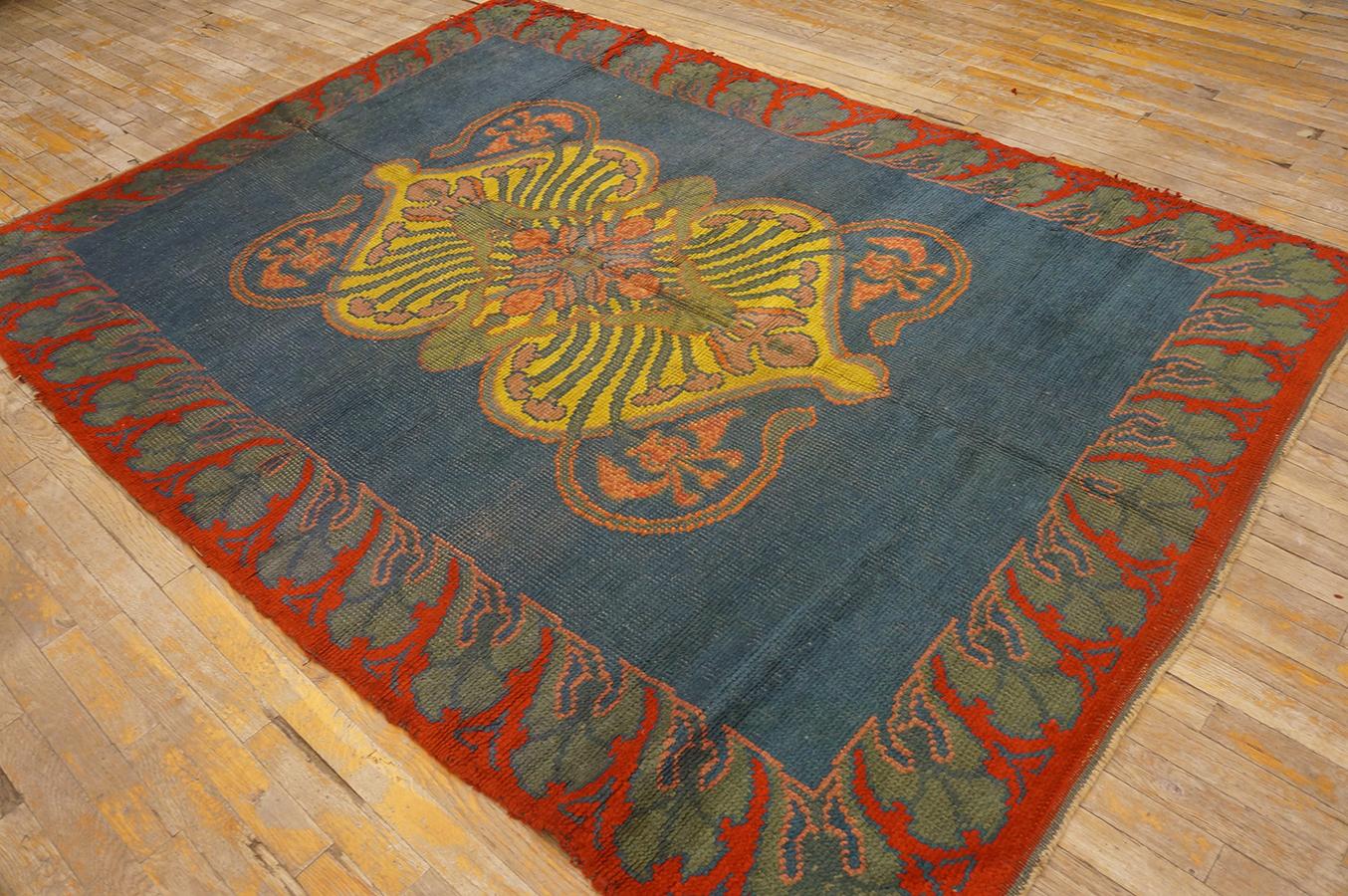 Northern Irish Early 20th Century Irish Donegal Arts & Crafts Carpet ( 5'7
