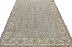 Antique Donegal Arts & Crafts Rug in Blue with Floral Patterns