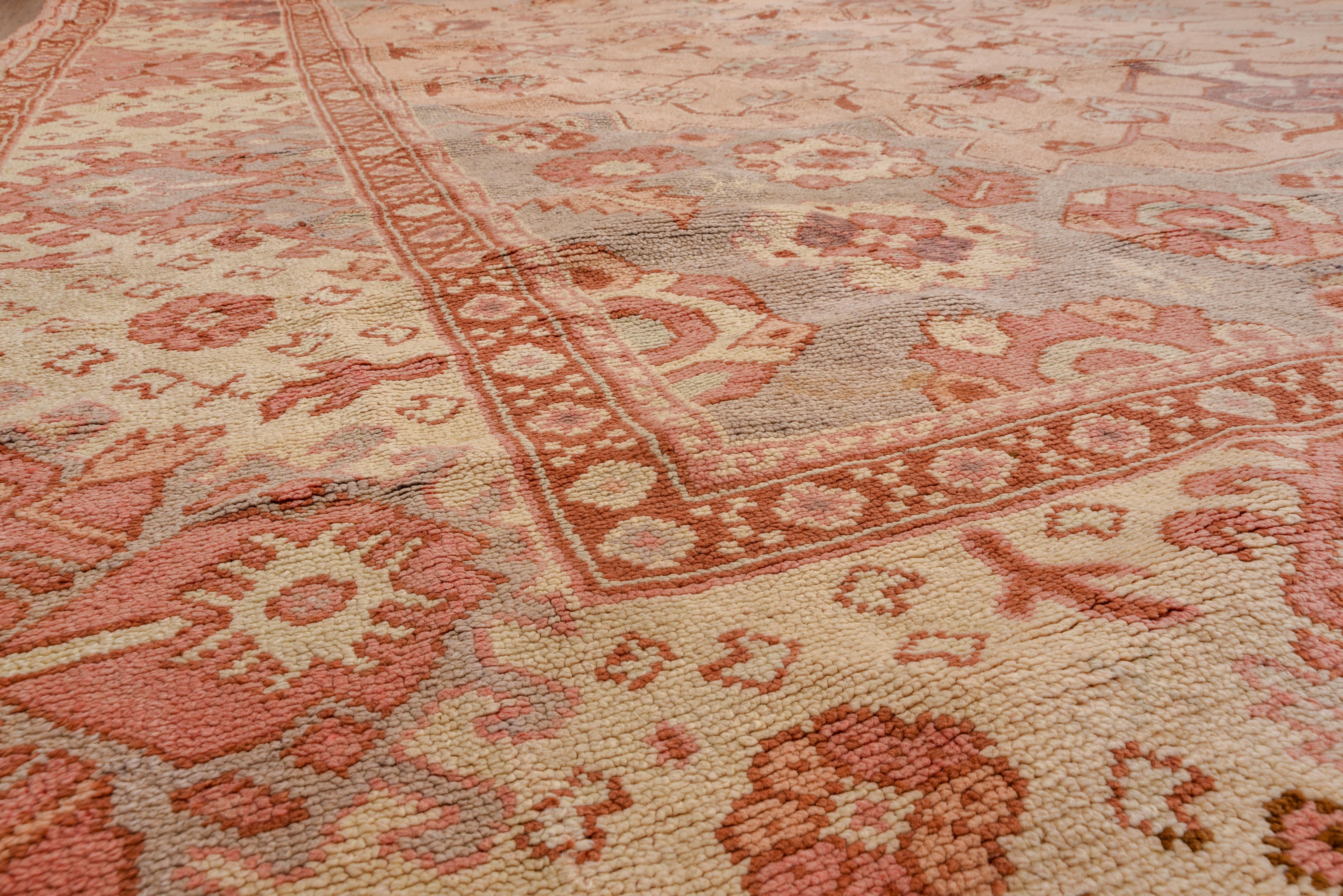 Northern Irish Antique Donegal Carpet, Soft Tones, circa 1920s For Sale