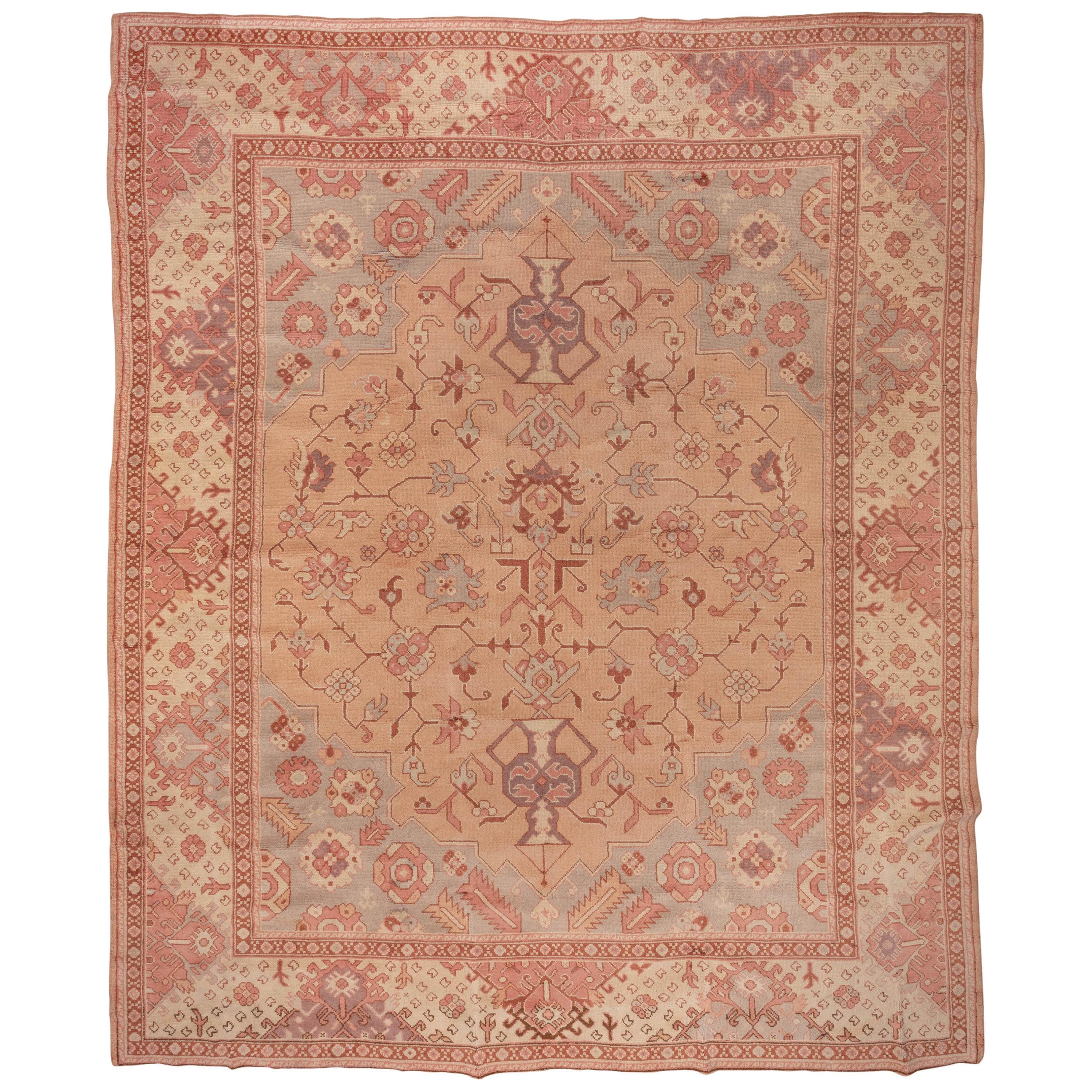 Tapis antique Donegal:: tons doux:: circa 1920s