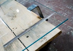 Antique Door Coffee Table with Glass Top