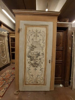 Antique Door Lacquered and Painted with Frame, 18th Century Rome, 'Italy'
