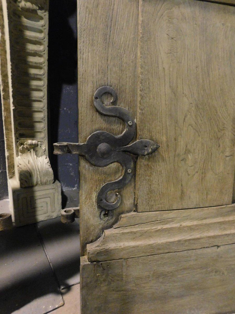 18th Century and Earlier Antique Door Oak Wood, Window and Carved Panels, Original Irons, 1700, France