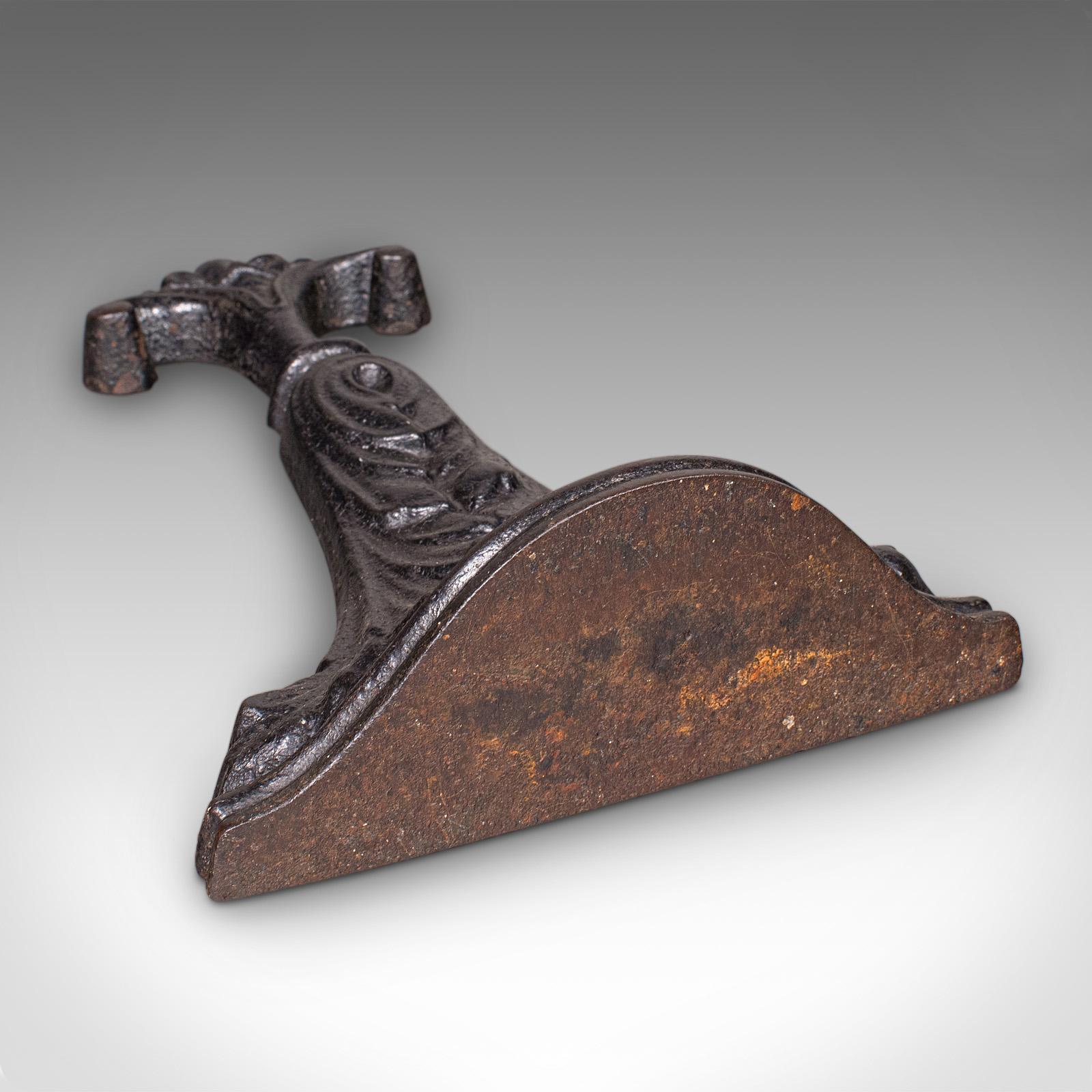 Portiere antico, inglese, in ghisa, fermaporta, guardiano, vittoriano, Circa 1860 in vendita 1