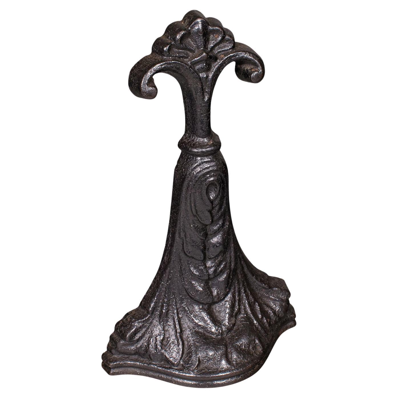 Portiere antico, inglese, in ghisa, fermaporta, guardiano, vittoriano, Circa 1860