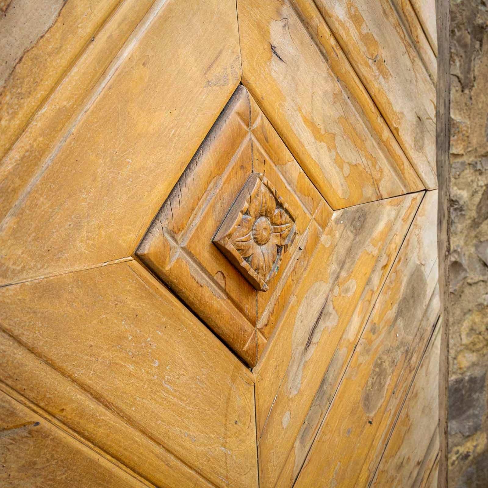Antique Door with Chevron Design For Sale 3