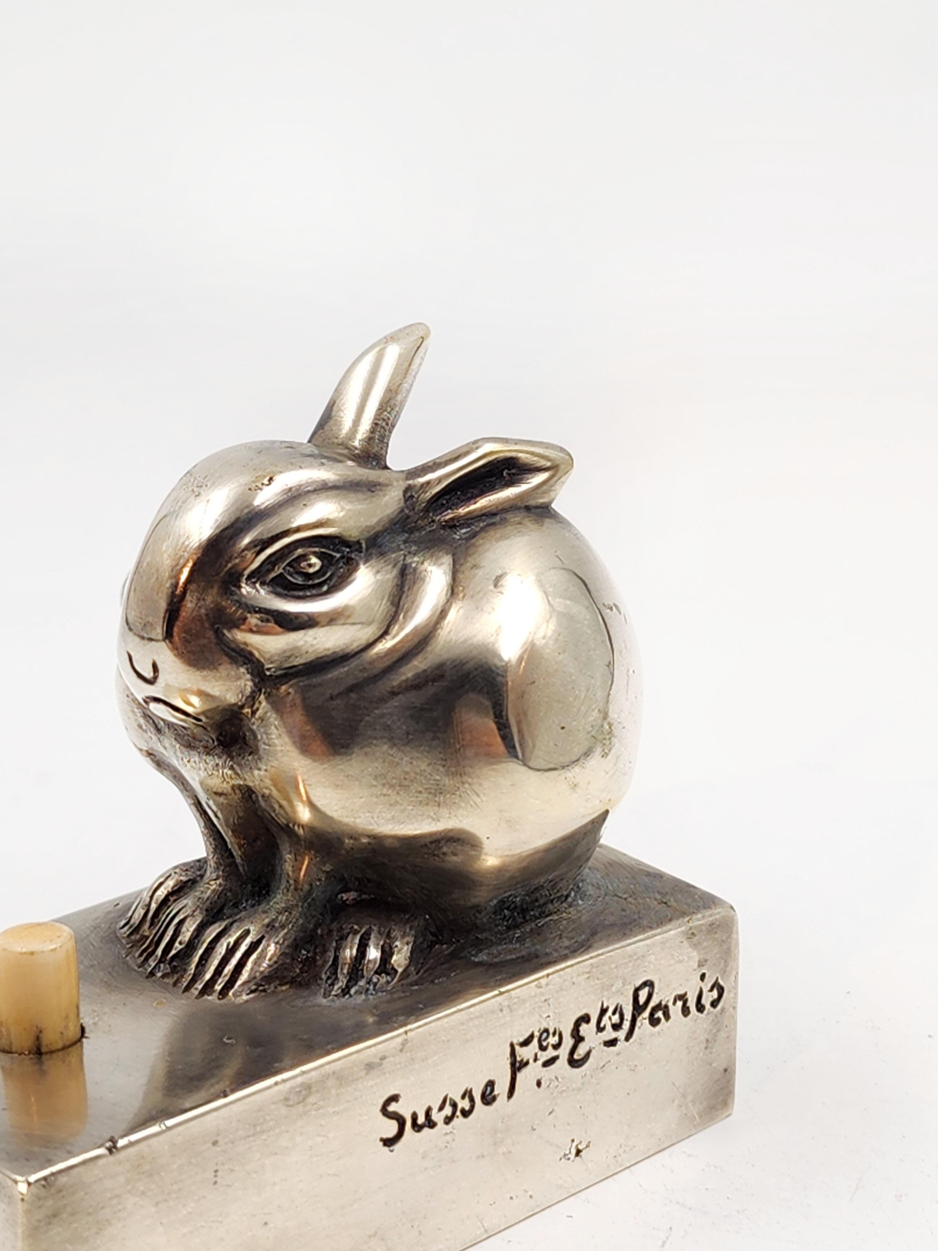 Art déco Sonnette ancienne en forme de lapin Edouard-Marcel Sandoz- 20ème siècle en vente