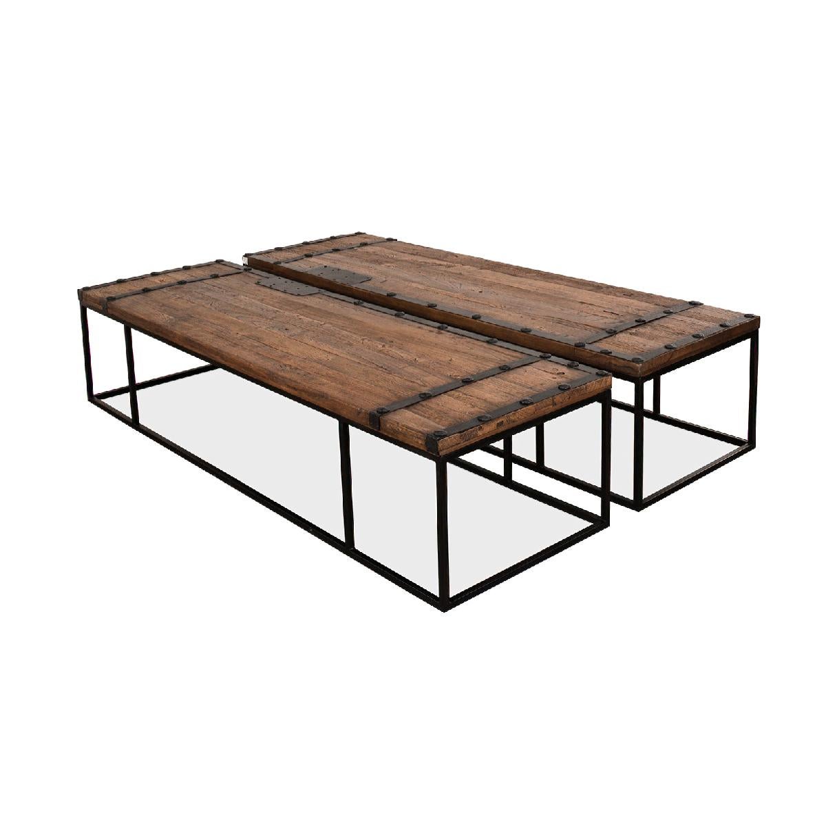 Industrial Antique Doors Coffee Table For Sale