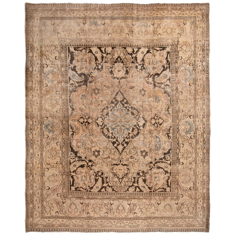 Antique Doroksh Khorassan MedallionStyle Wool Floral Rug by Rug and