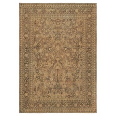Antico tappeto persiano Doroksh con motivi floreali beige-marrone, da Rug & Kilim