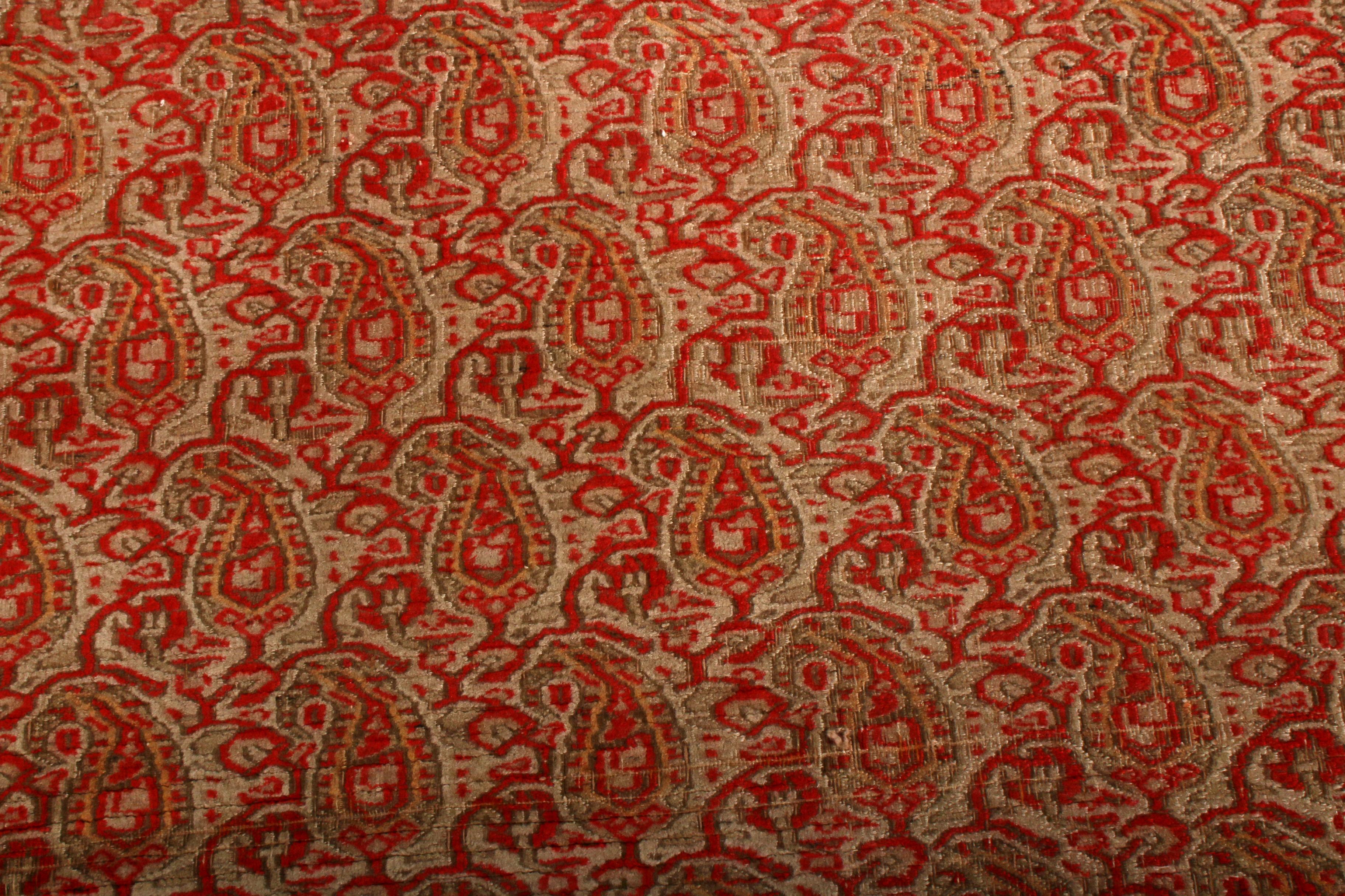 Islamic Antique Doroksh Rug Wool Persian Red Geometric Paisley Pattern by Rug & Kilim For Sale