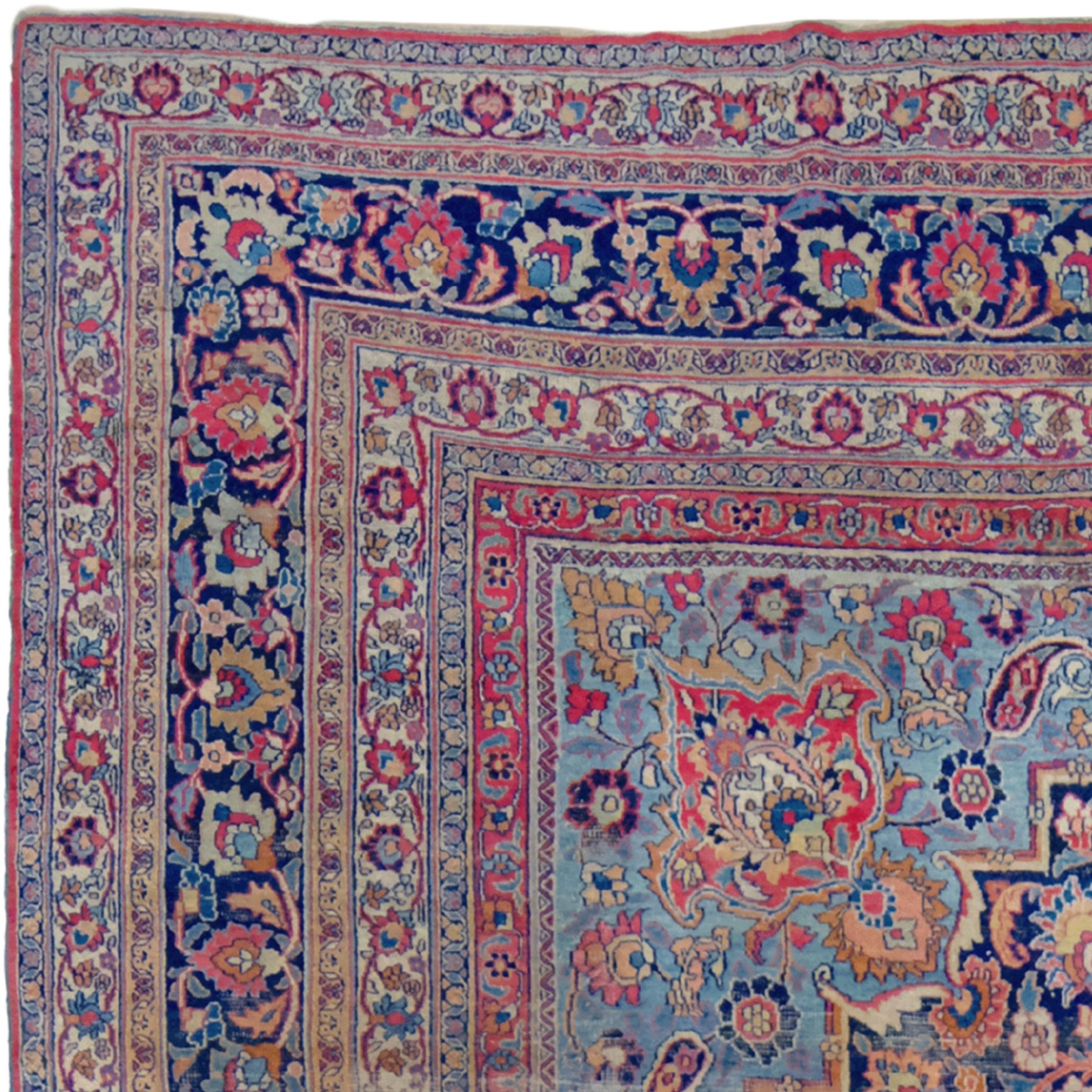 Wool Antique Doroshk Carpet - Late of 19th Century Antique Carpet For Sale