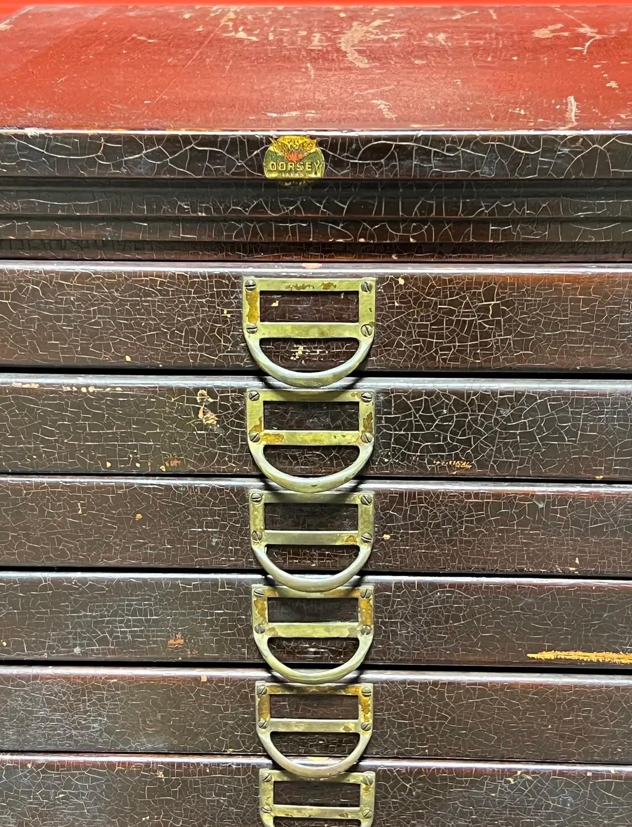 Archivador apilable antiguo Dorsey Printing Co / Archivador de impresión en venta 5