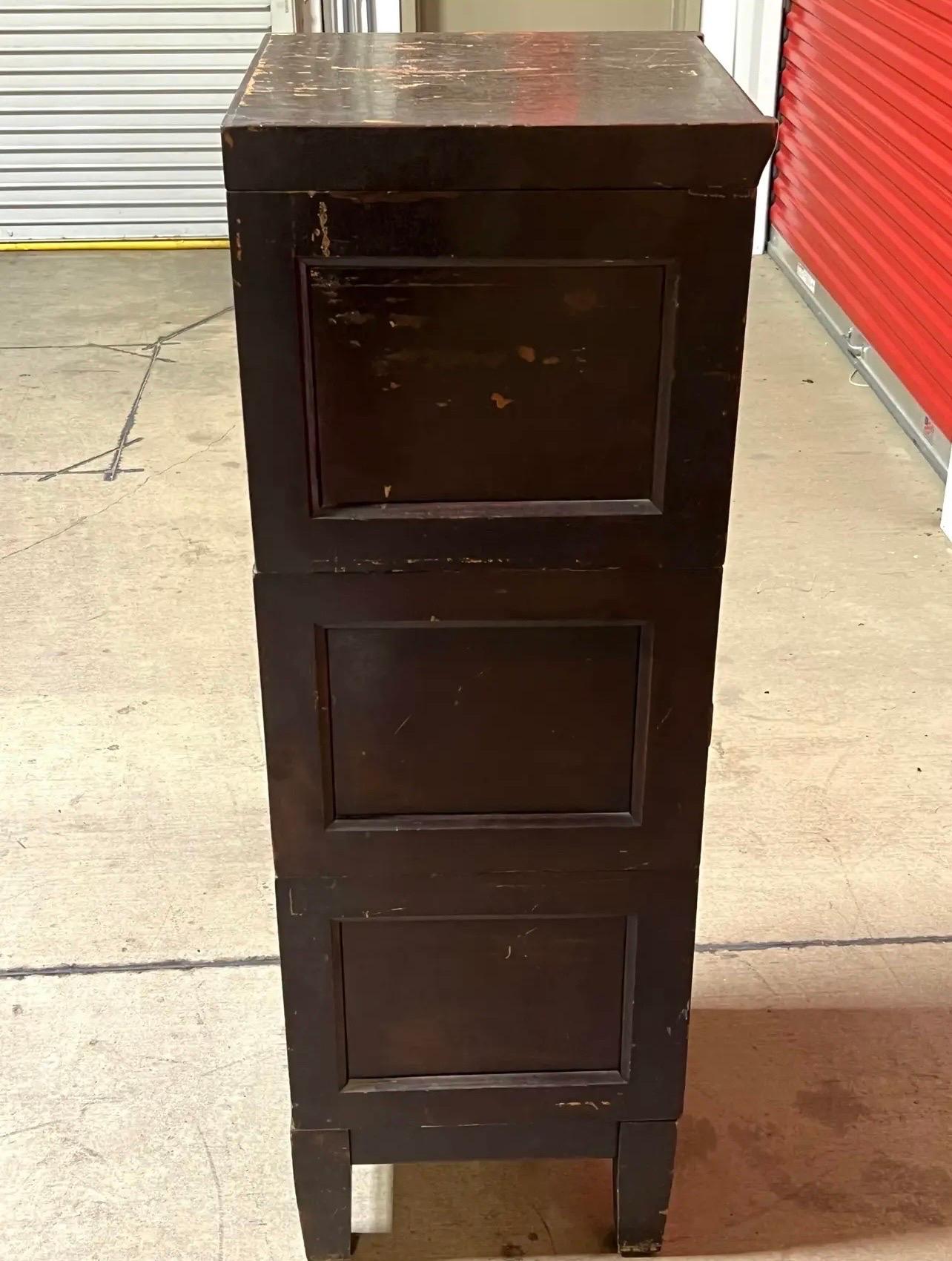 Archivador apilable antiguo Dorsey Printing Co / Archivador de impresión Estadounidense en venta