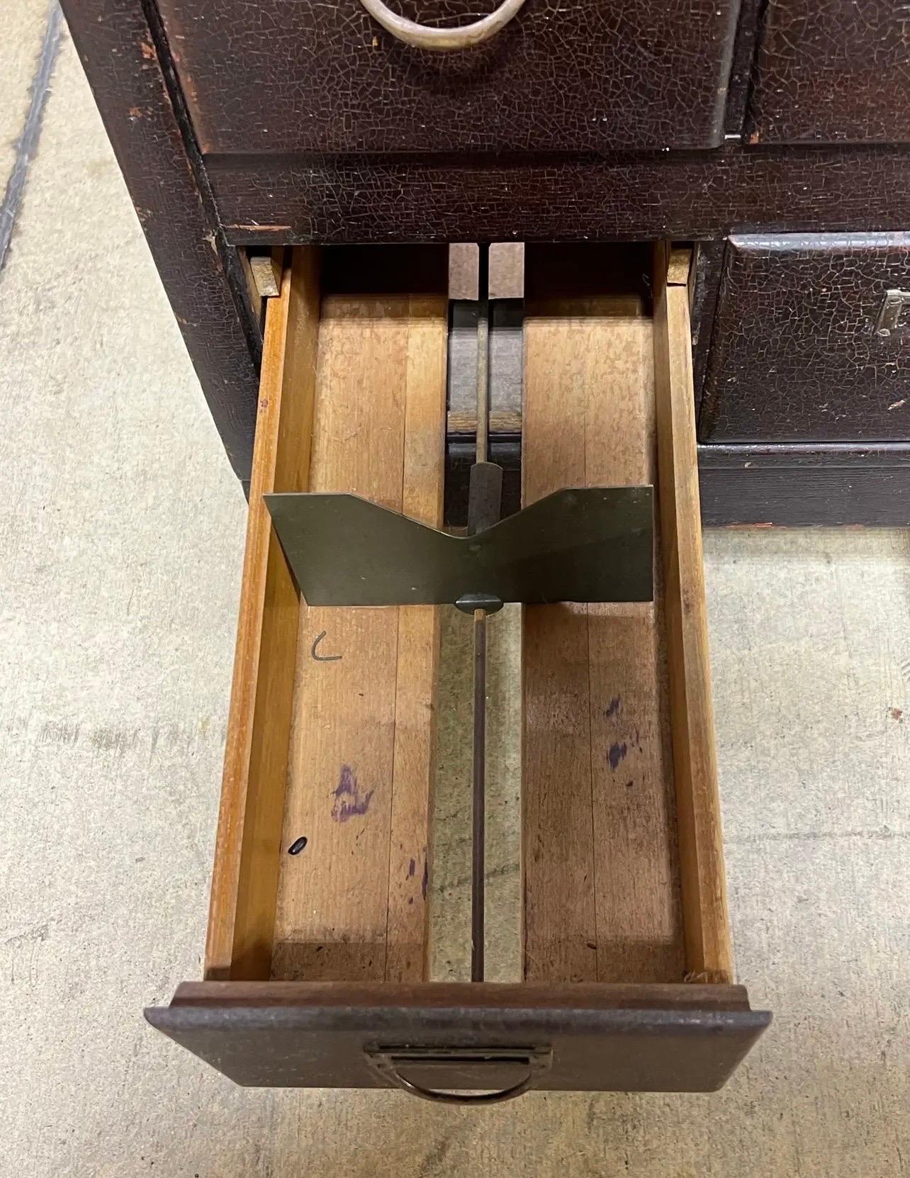 Archivador apilable antiguo Dorsey Printing Co / Archivador de impresión Madera en venta