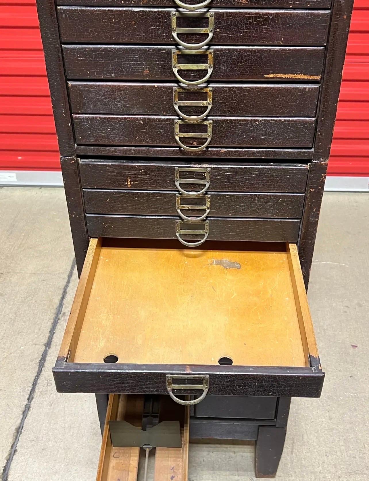 Archivador apilable antiguo Dorsey Printing Co / Archivador de impresión en venta 1
