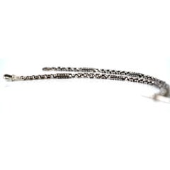 Antique Double Albert Watch Silver Chain