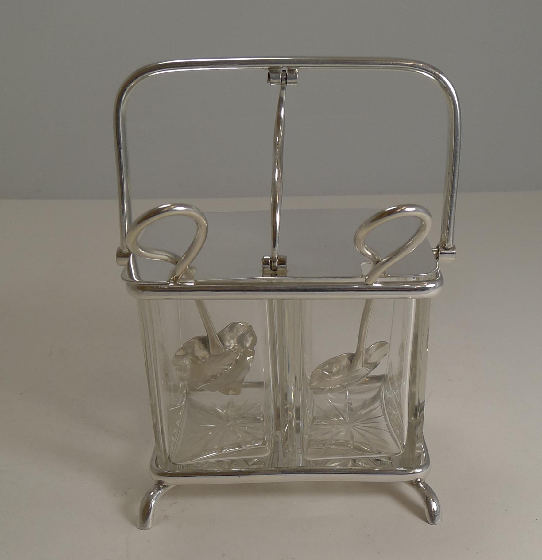 Early 20th Century Antique Double Automated Preserve / Jam Box by Goldsmiths and Silversmiths Co.