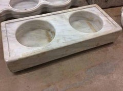 Antique Double Basin Marble Sink, circa 1800s