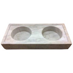 Antique Double Basin Marble Sink, circa 1800s