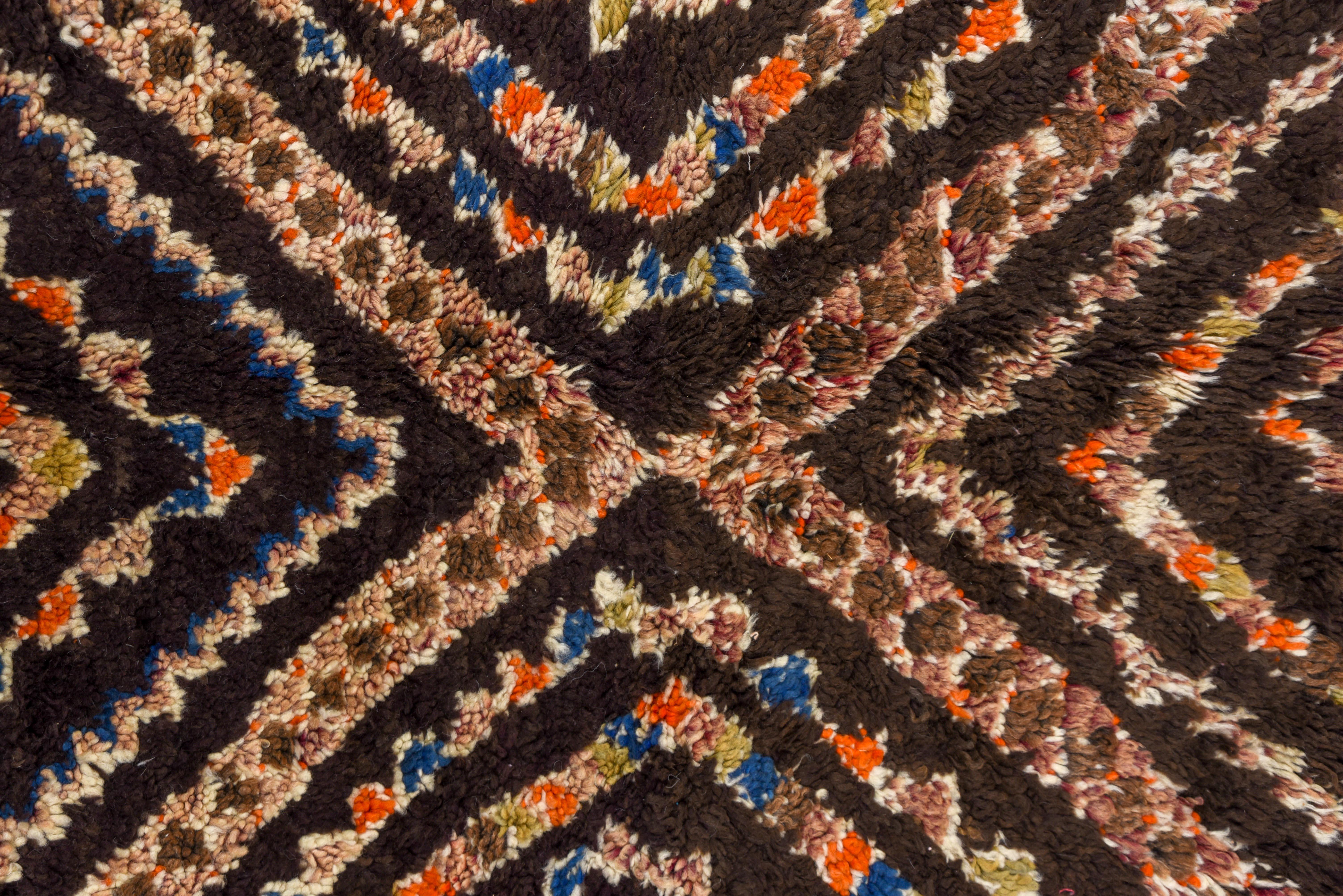 20th Century Antique Double Diamond Moroccan Loose Knot Weave  For Sale